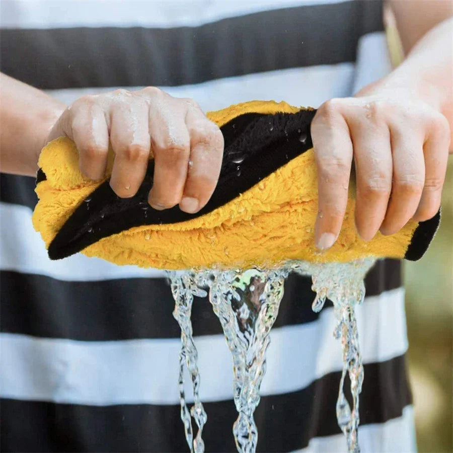 Microfiber Car Drying Towels | Double-Layer Soft Cleaning Cloths Microfiber Cleaning Towel QXL