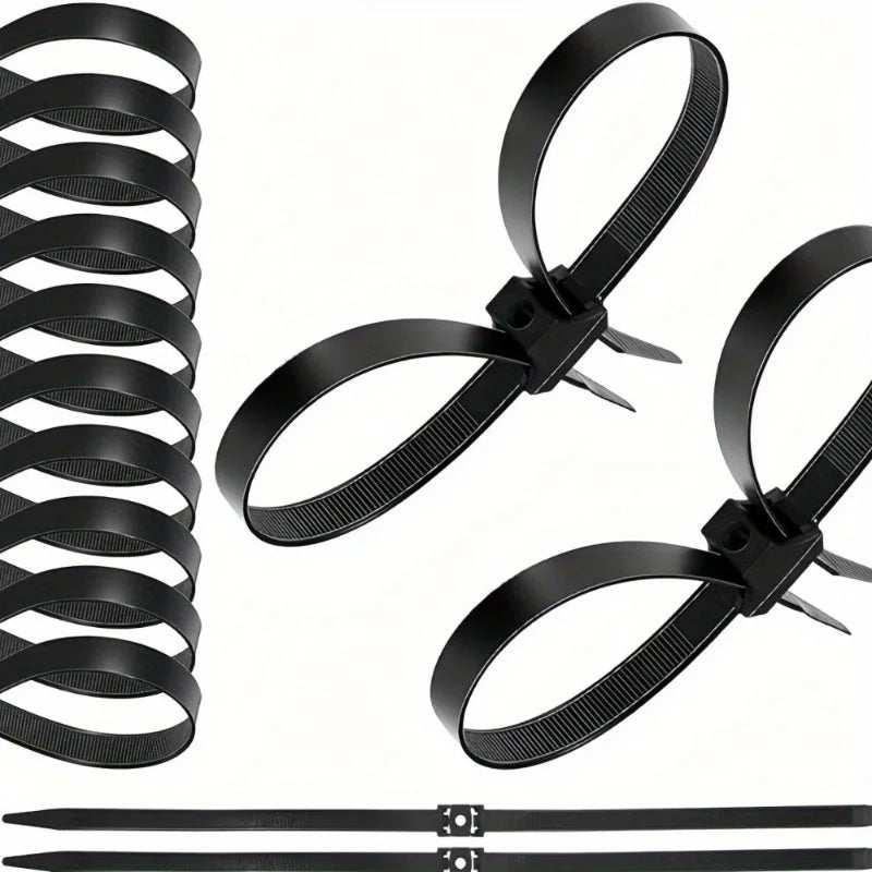 4-Pack Nylon Zip Ties | Double Hole Non-Slip Cable Ties Nylon Cable Ties QXL