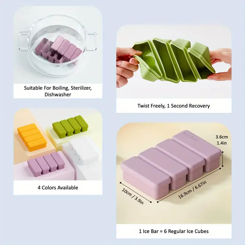 BPA-Free Silicone Ice Cube Tray | Easy Release for Whiskey & Drinks Silicone Ice Tray QXL