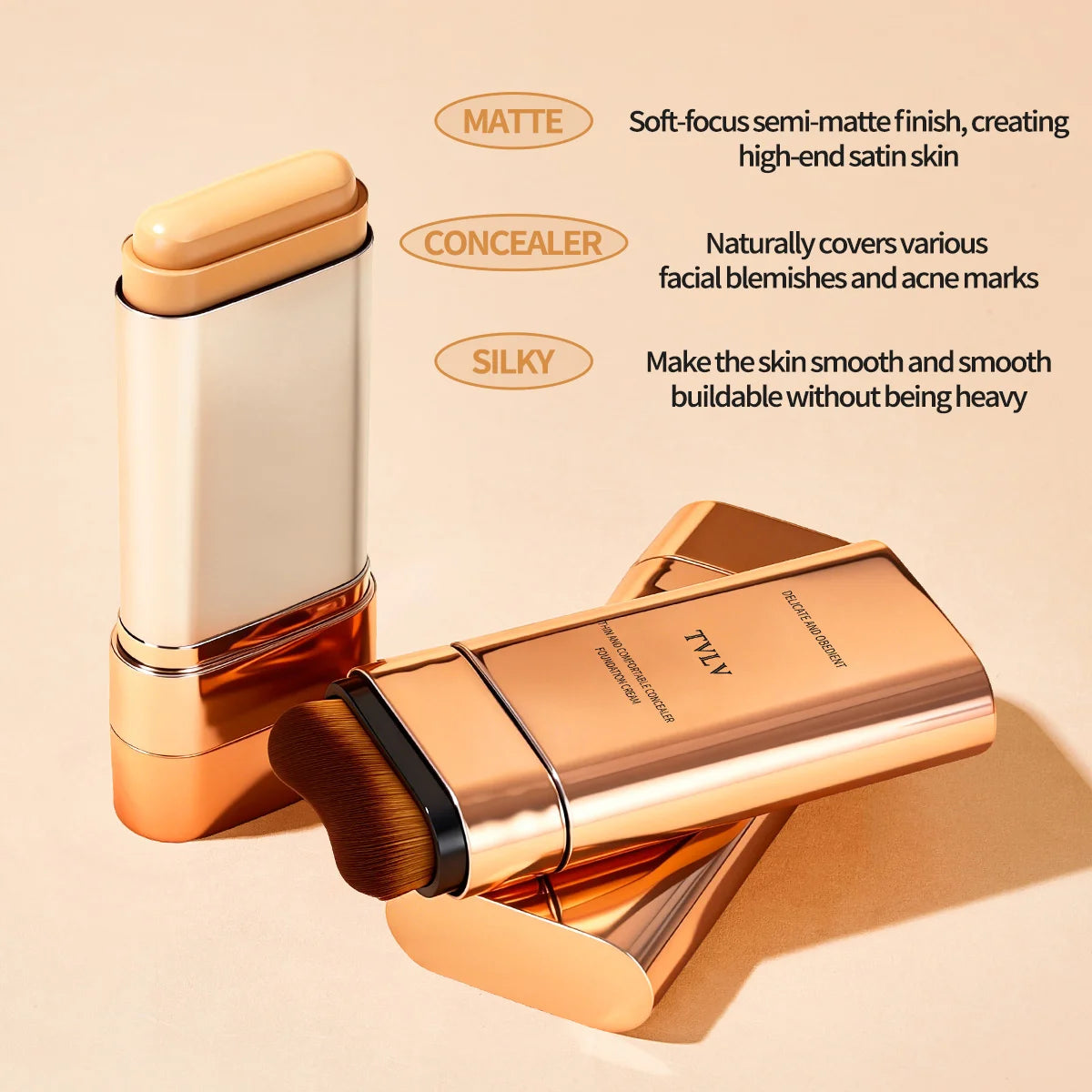 2-Pack Double-End Foundation Stick | Long-Lasting Coverage Foundation Stick QXL