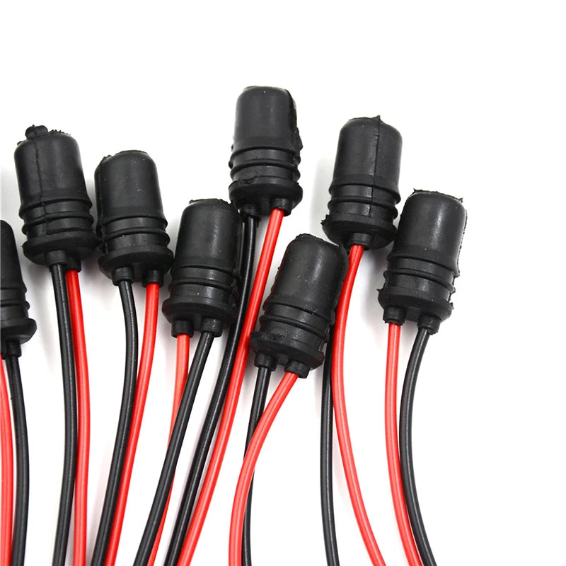 10-Pack T10 W5W Wedge Bulb Socket Extension Holders | Rubber Bulb Socket Holder QXL