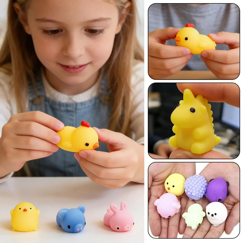 15-Pack Mini Animal Mochi Squishy Fidget Toys | Glow Party Favors Squishy Fidget Toys QXL