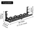 No-Drill Telescopic Under-Desk Cable Management Tray | Metal Cable Management Tray QXL Black-4 10