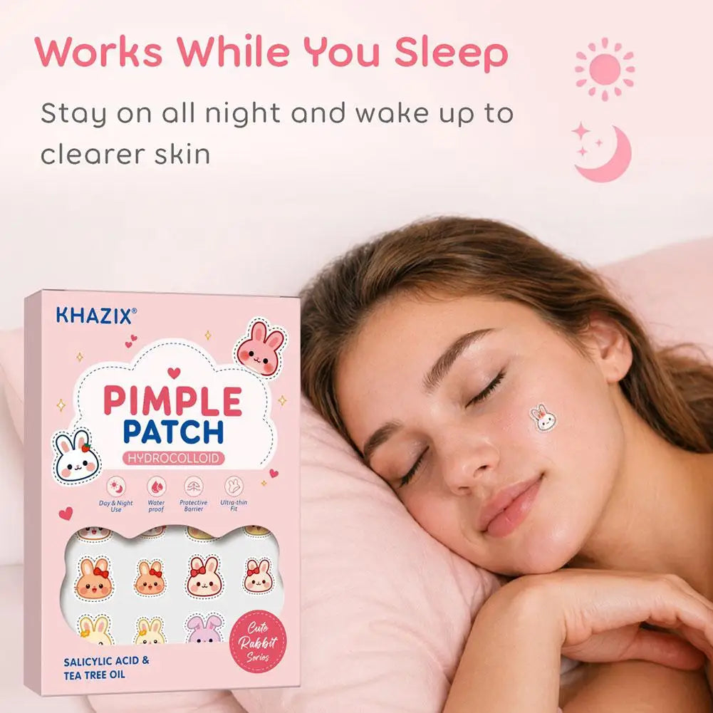Cartoon Bunny Pimple Patches | Invisible Acne Spot Stickers Acne Pimple Patches QXL