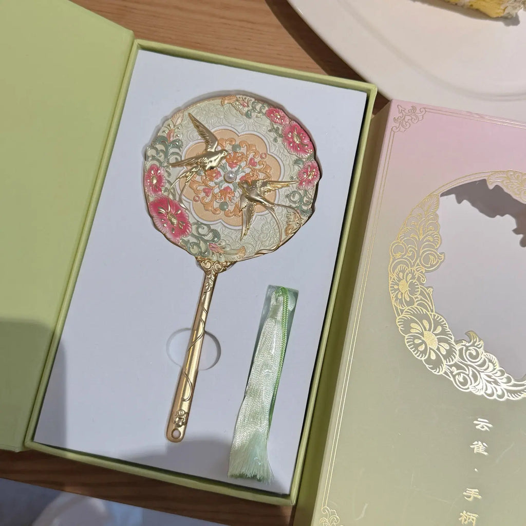 Cloud Sparrow Handheld Makeup Mirror Gift Box | Travel Mirror Handheld Makeup Mirror QXL 2 pcs Long handle