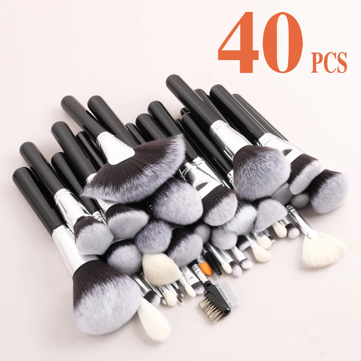 Ronshadow 40-Pc Makeup Brush Set | Face & Eye Kit Makeup Brush Set QXL