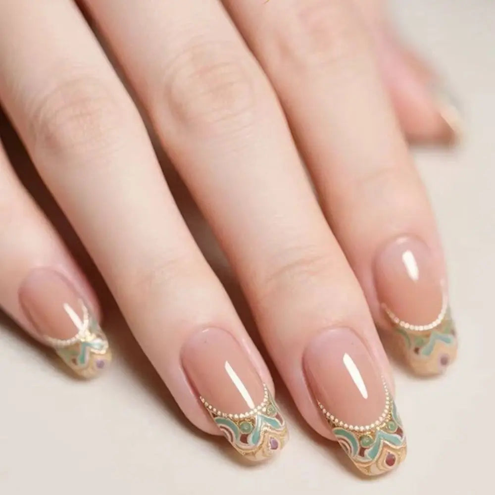 5D Baroque Gemstone Nail Stickers | Luxury Palace Nail Decals Nail Art Stickers QXL