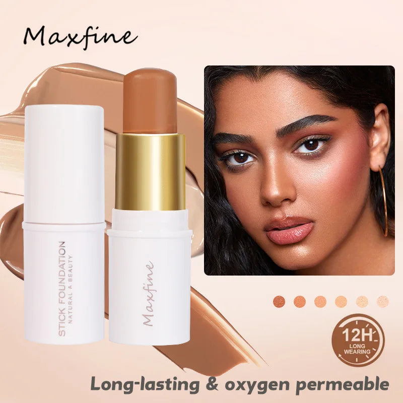 MAXFINE Contour Stick Foundation | Waterproof High-Gloss Cream Stick Foundation QXL
