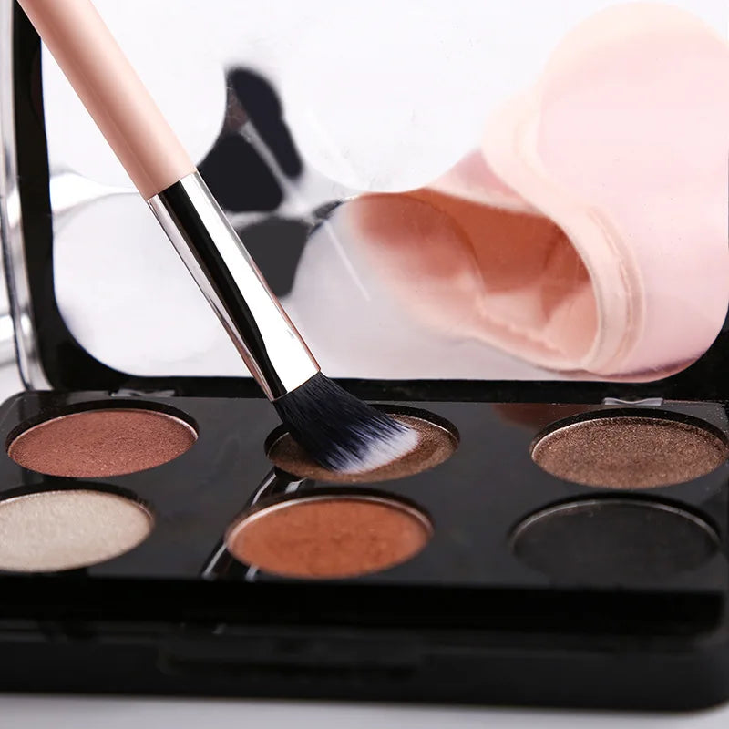 ZOREYA 7-Piece Travel Makeup Brush Set with PU Bag Travel Makeup Brush Set QXL