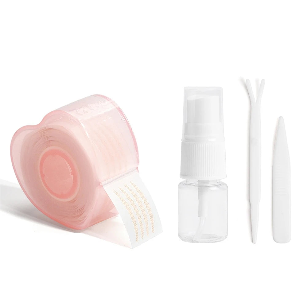 Double Fold Eyelid Tape & Invisible Lace Eyelash Extension Kit Eyelid Tape & Lash Kit QXL S