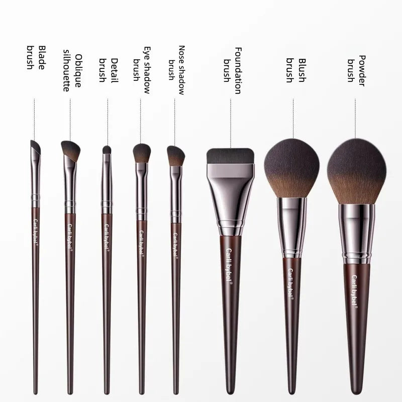 8-Piece Professional Makeup Brush Set | Ultra-Soft Wool Fiber Makeup Brush Set QXL
