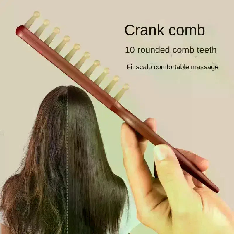 Wide Tooth Wood Comb – Long Handle for Curly Hair & Wigs Wide Tooth Hair Comb QXL