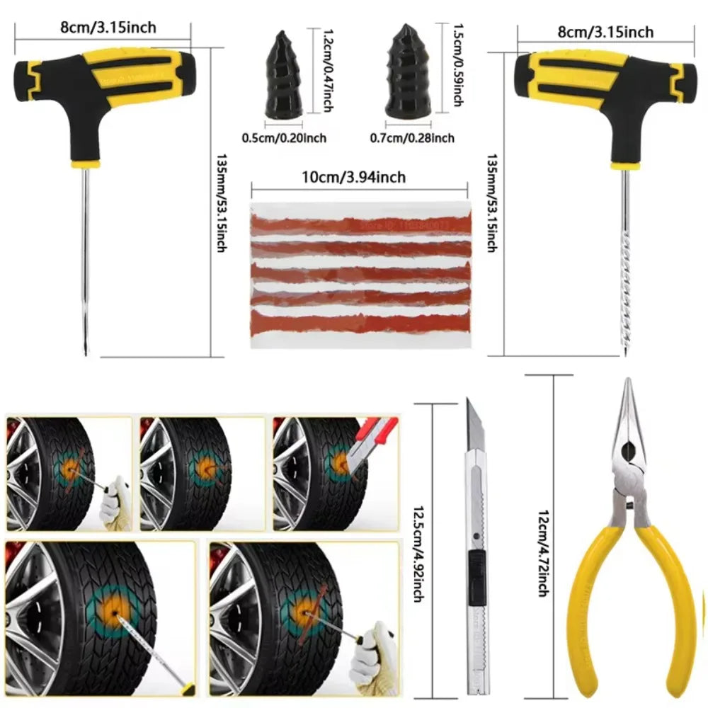 Tyre Puncture Repair Kit 23/42-Pc | Car Bike Truck Universal Tire Repair Kit QXL