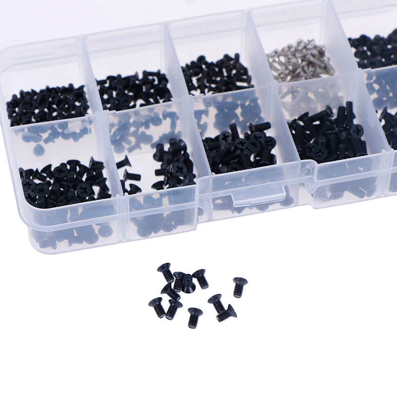 500-Pc Laptop Screw Set M2 M2.5 M3 | Universal Repair Kit Laptop Screw Set QXL