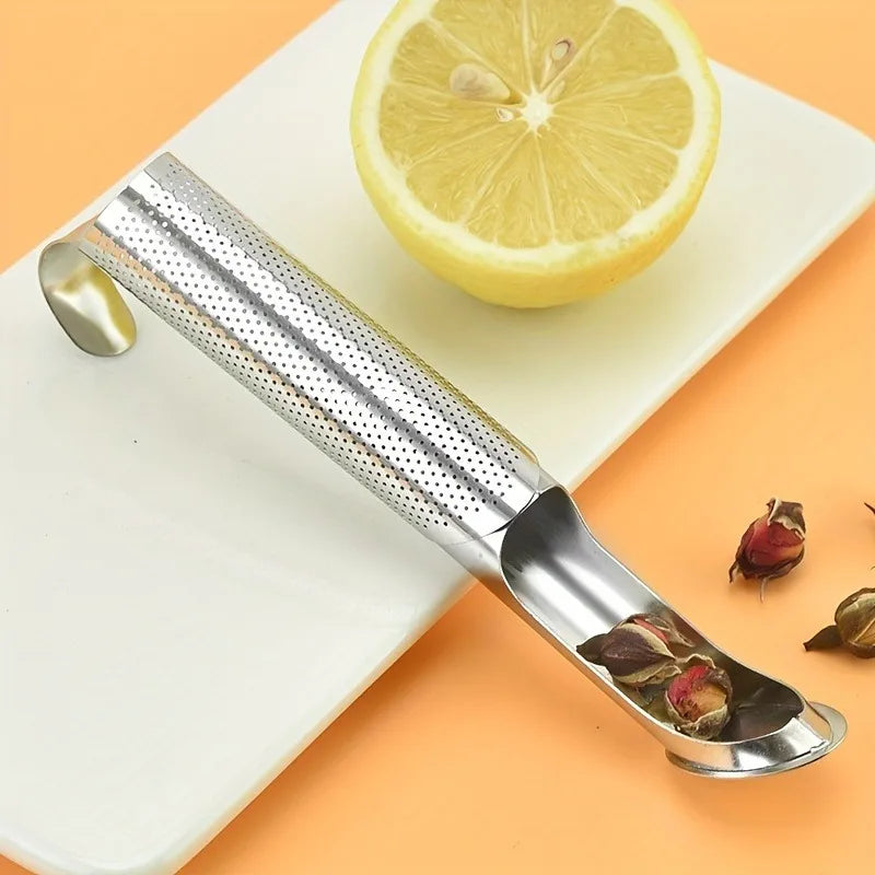Stainless Steel Tea Infuser with Hook | Loose Leaf & Herbs Tea Infuser QXL