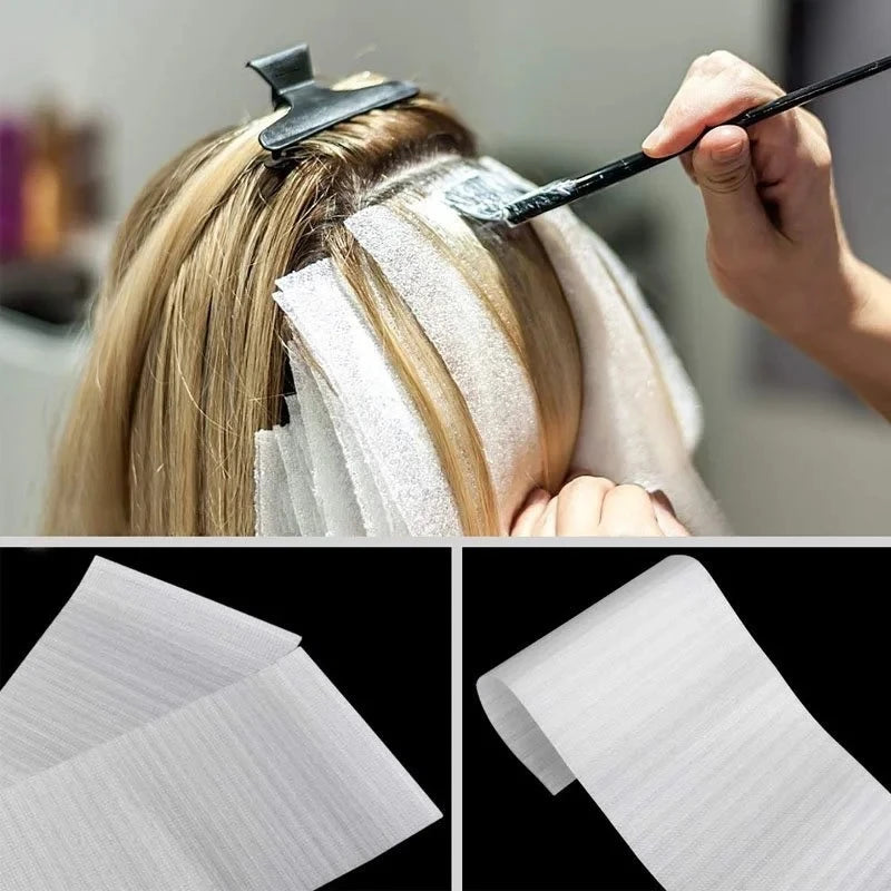50/100-Pack Disposable Hair Dye Foam Highlighting Strips Hair Coloring Strips QXL