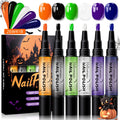 Halloween Peel-Off Water-Based Nail Polish Pen Kit | DIY Nail Art Nail Polish Pen Set QXL Set B