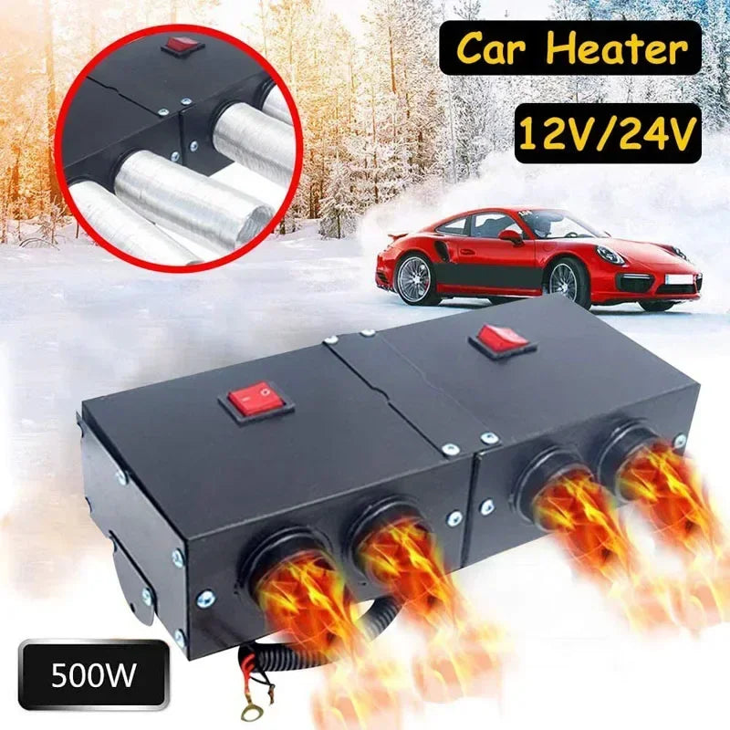 12V/24V 500W Car Heater & Windscreen Defroster Fan Kit Car Heater Defroster QXL