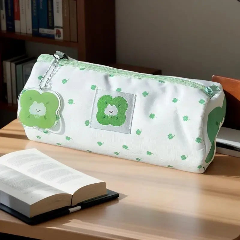 Four-Leaf Clover Pencil Case | Large Fabric Pouch for School Pencil Case Pouch QXL