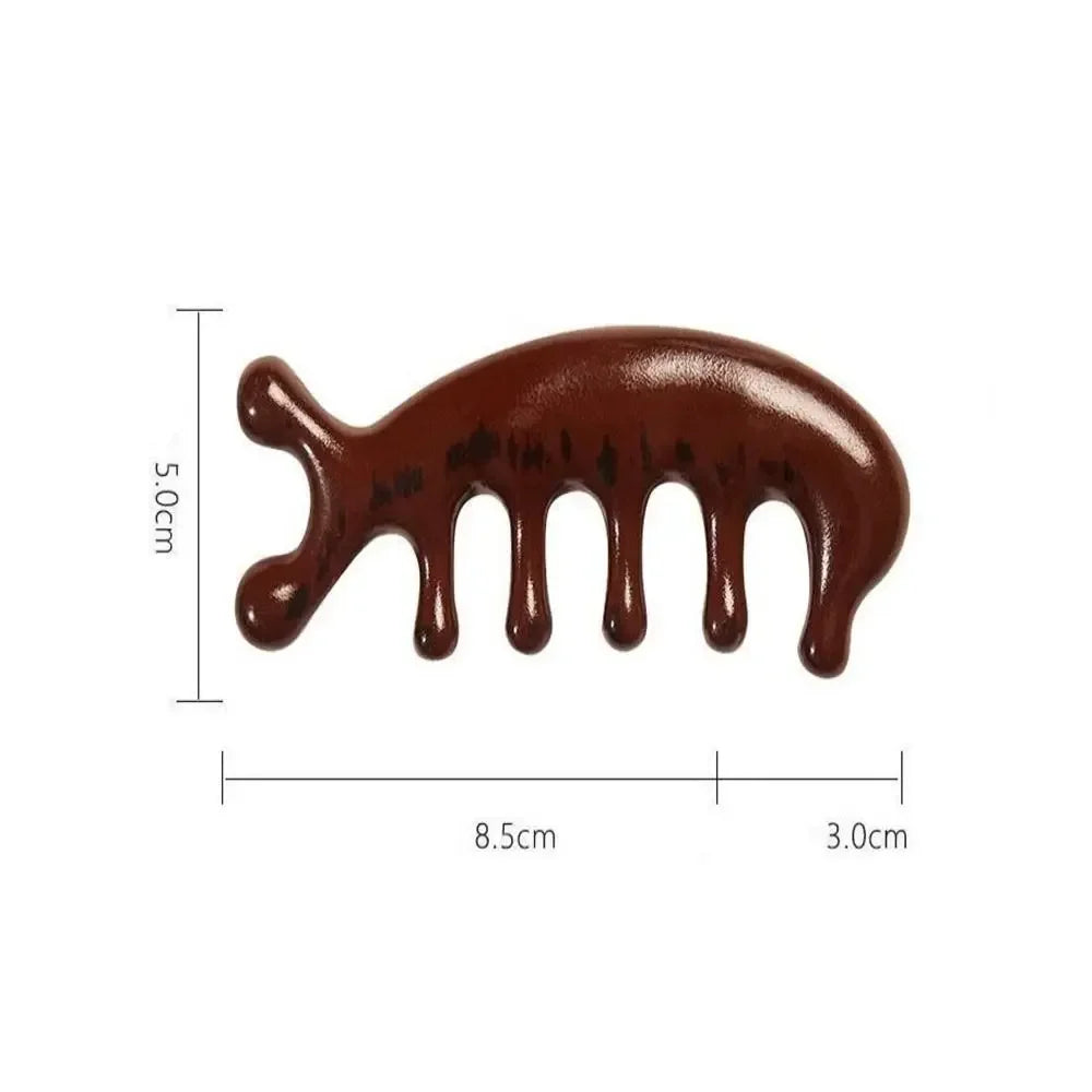 Wide Tooth Resin Scalp Massage Comb | Anti-Static Head Scraper Scalp Massage Comb QXL