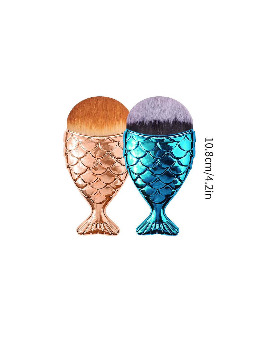 KOSSHOW Rose Gold Mermaid Foundation Brush | Tongue-Shaped Foundation Brush QXL