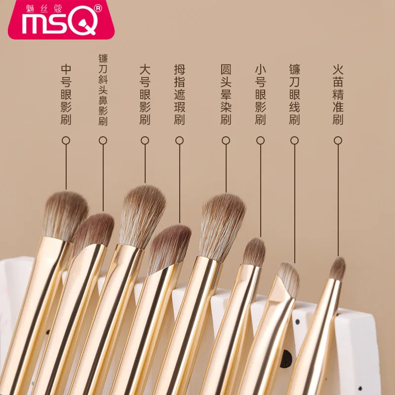 MSQ 8-Piece Soft Fiber Eye & Nose Detail Makeup Brush Set Makeup Brush Set QXL