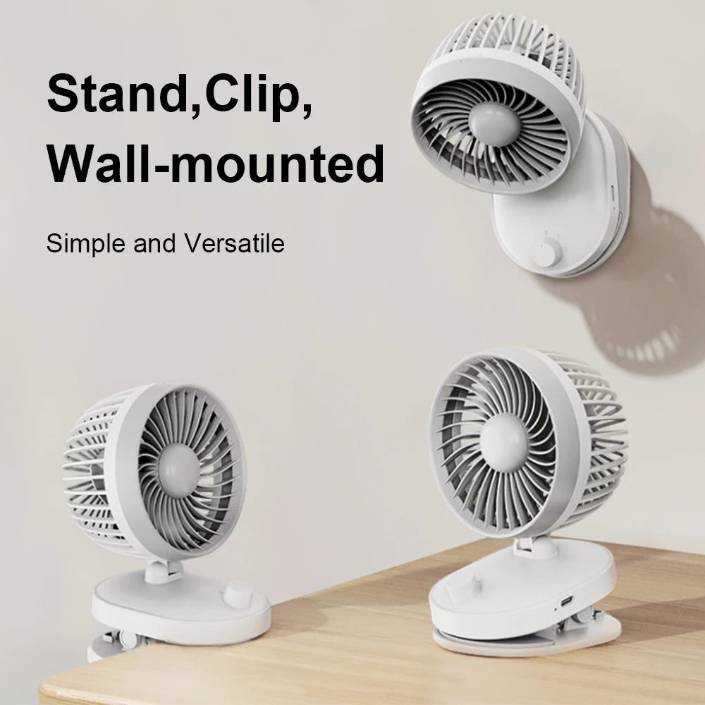 Portable Clip-On USB Rechargeable Fan | Office & Travel Clip-On USB Fan QXL