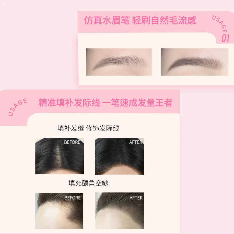 VEECCI 2-in-1 Hairline & Eyebrow Tint Pen | Waterproof Eyebrow Tint Pen QXL