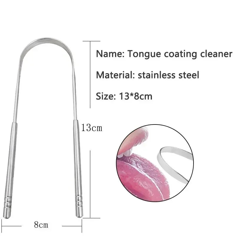 U-Shaped Stainless Steel Tongue Scraper | 4 Colors Tongue Scraper QXL