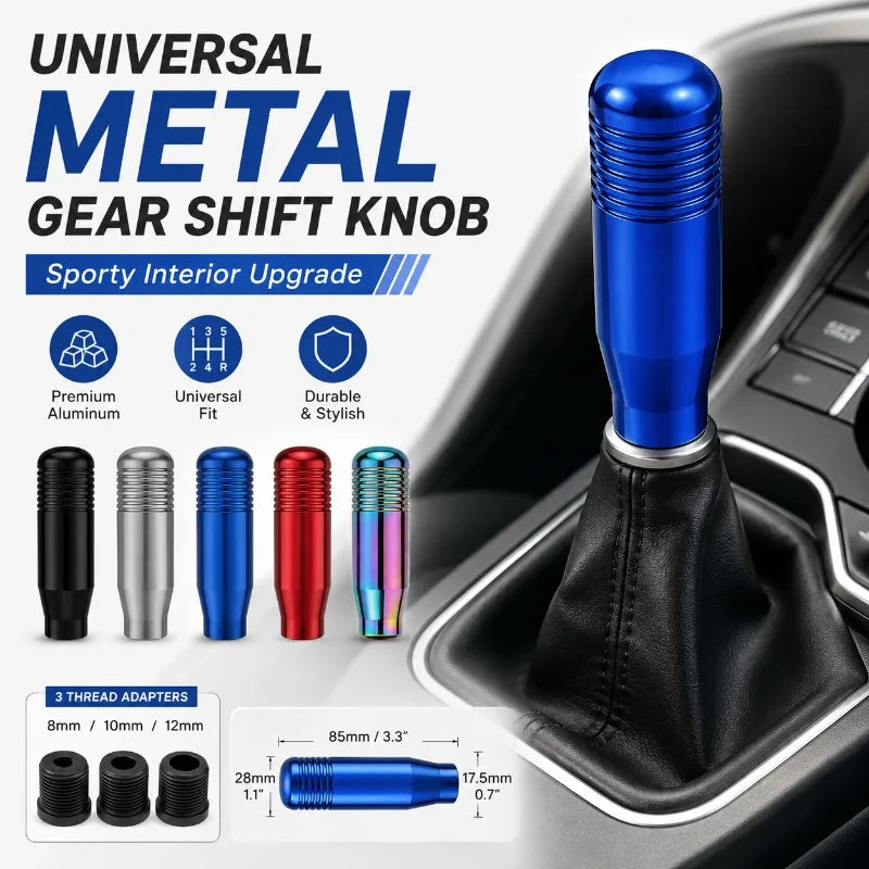 Universal Aluminum Gear Shift Knob | 8.5cm Manual Shifter Gear Shift Knob QXL