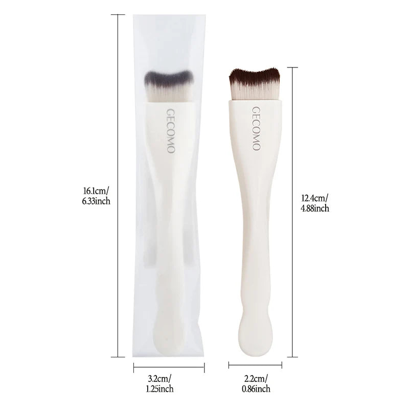 Double-Ended Crescent Foundation Brush | Soft Beginner Makeup Foundation Makeup Brush QXL