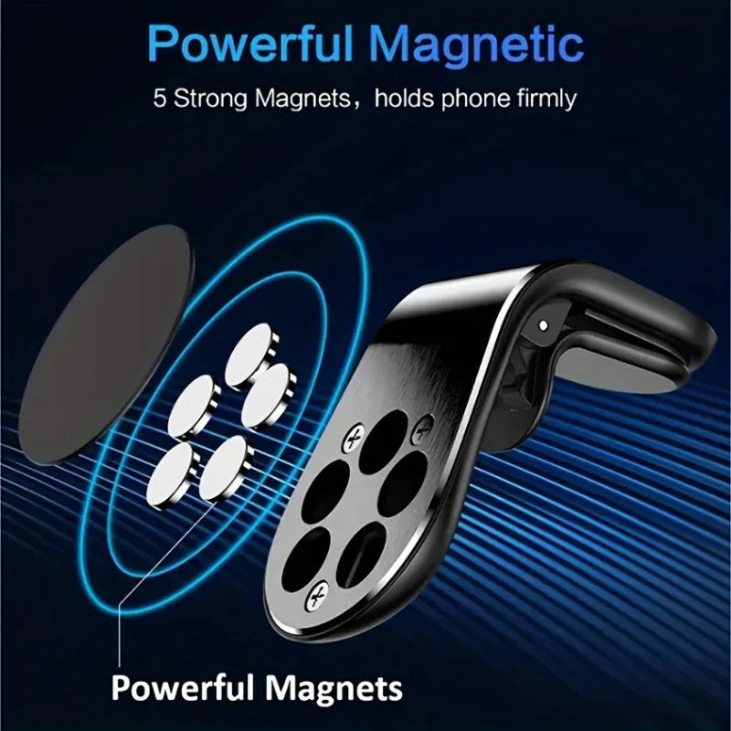 L-Shaped Magnetic Car Phone Mount | Air Vent Holder Car Phone Mount QXL