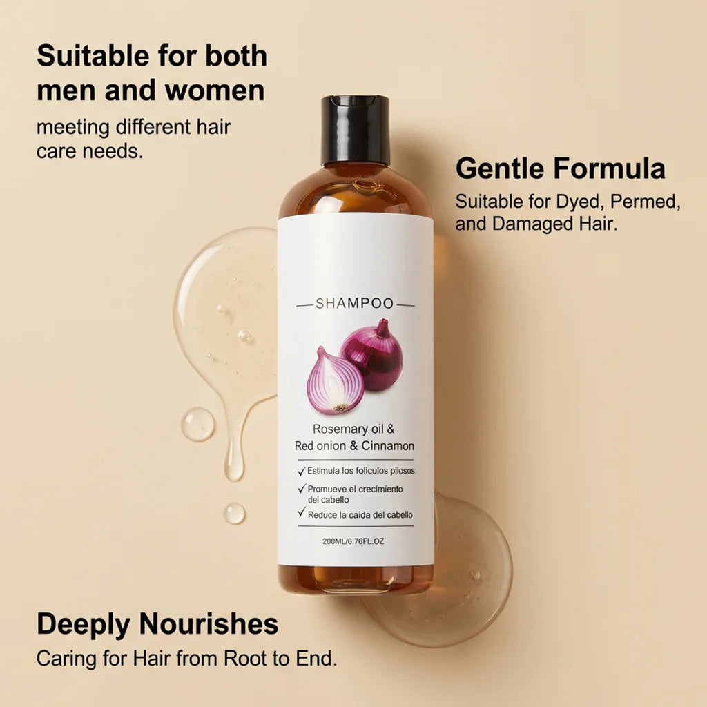 HOEGOA Rosemary & Red Onion Shampoo | Hair Growth 200ml Hair Growth Shampoo QXL