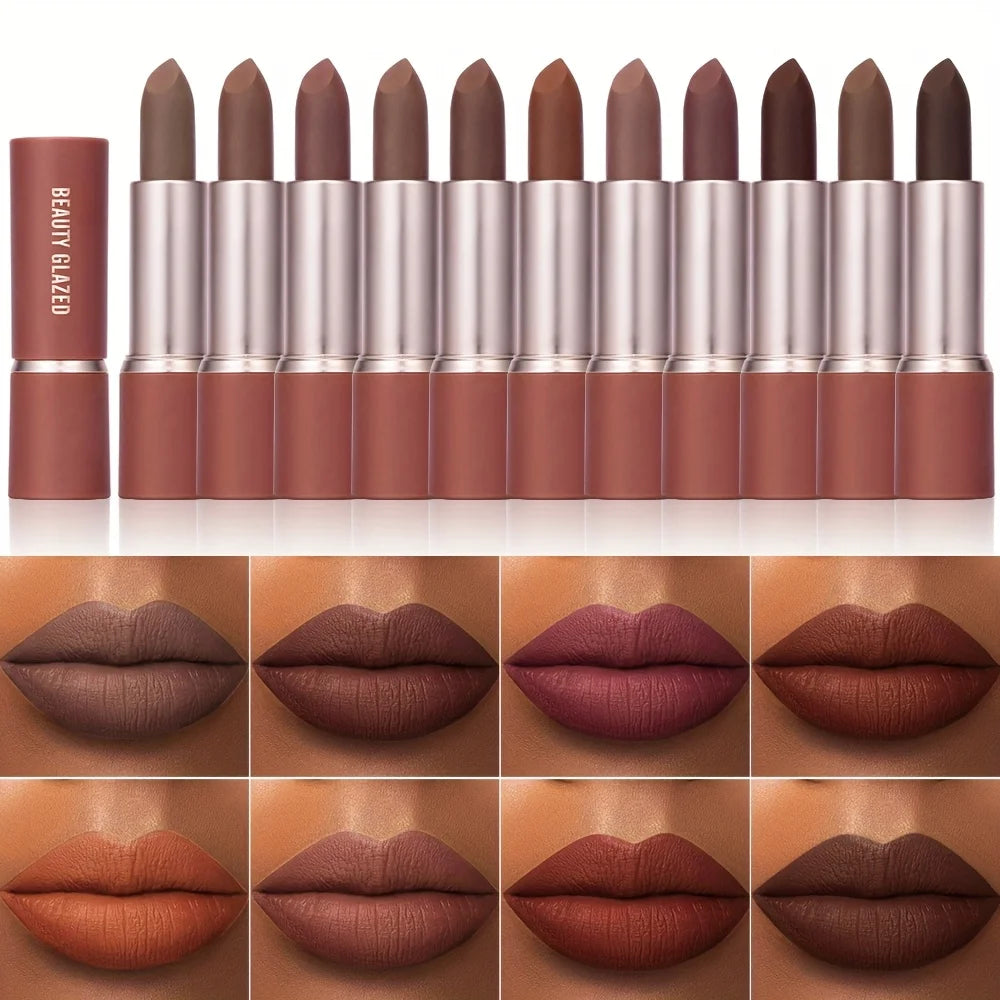 Barely Matte Cocoa Lipstick | Waterproof & Long-Lasting Matte Lipstick QXL