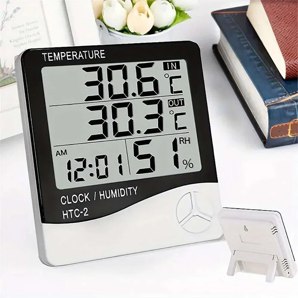 LCD Hygrometer Thermometer HTC-1 HTC-2 | Digital Weather Station Hygrometer Thermometer QXL