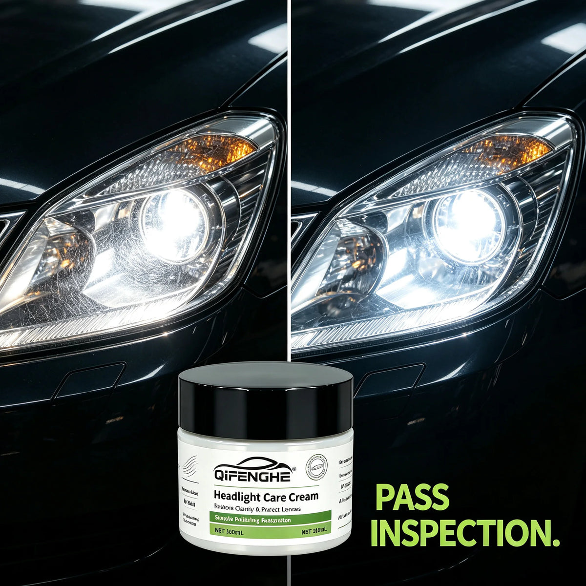 Headlight Restoration Cream 100ml – UV Shield & Clarity Polish Headlight Restoration Cream QXL