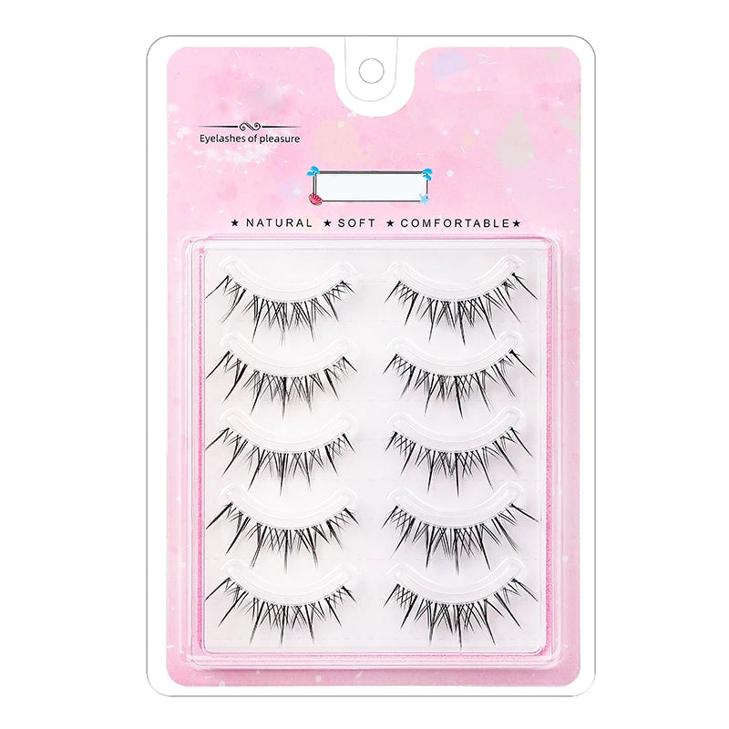 Thai Comic Wispy False Eyelashes | Reusable Cosplay Strip Lashes False Eyelashes QXL 1pc 8-13mm