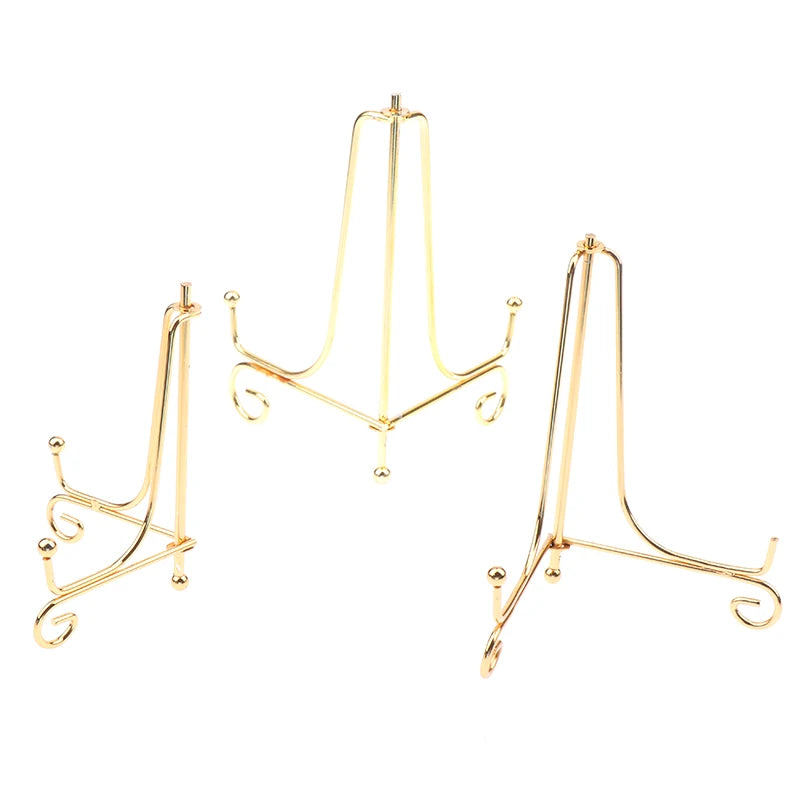 Gold Iron Display Stand Easel – Photo, Plate & Book Holder Display Stand Easel QXL