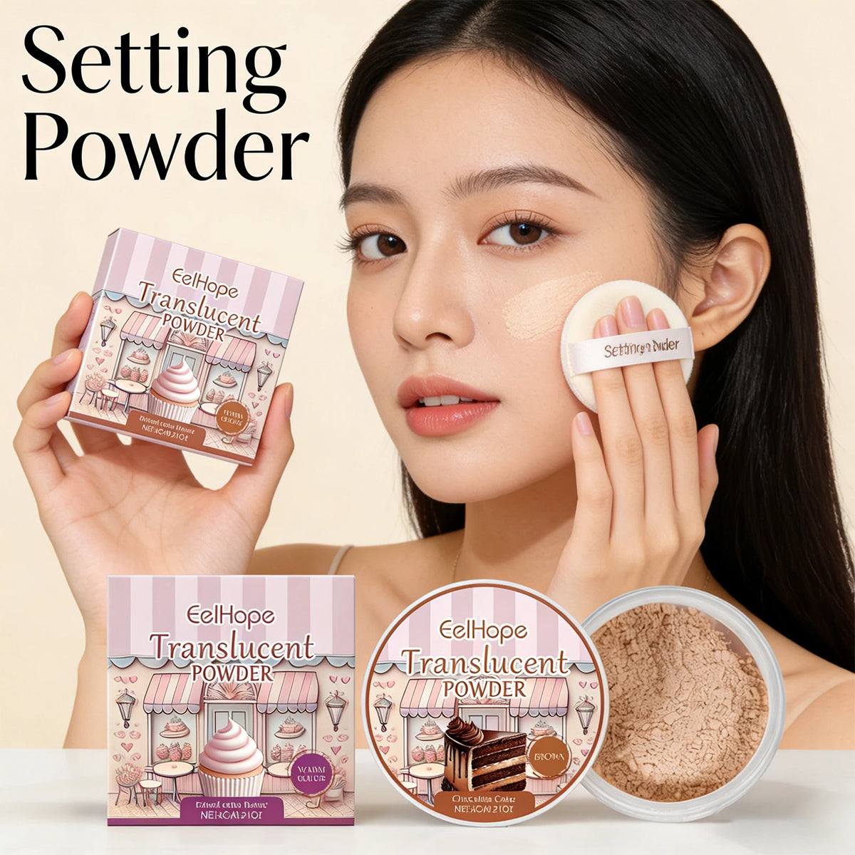 Eelhope Oil Control Loose Setting Powder – Matte Finish 6g Loose Setting Powder QXL