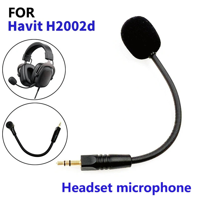 3.5mm Replacement Mic for Havit H2002D Gaming Headset Replacement Microphone QXL