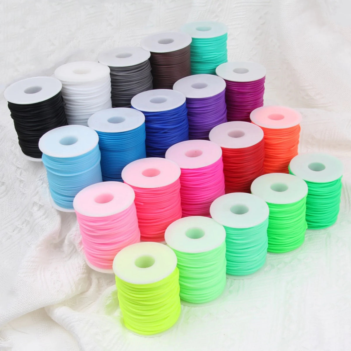 50m Hollow Rubber Tubing 2mm | Jewelry Cord & Wire Cover Spool Jewelry Craft Cord QXL
