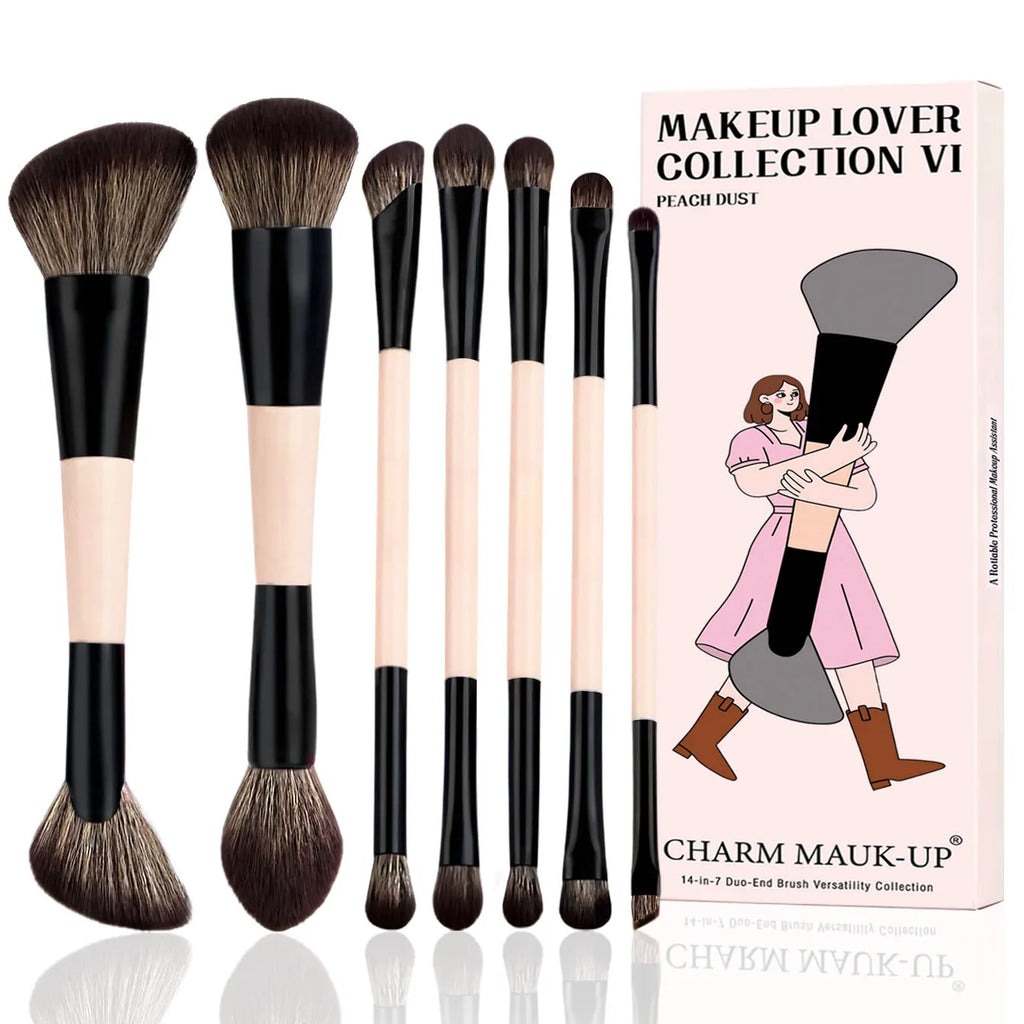 7-Piece Makeup Brush Set | Contour, Blush & Eyeshadow Makeup Brush Set QXL