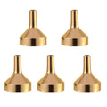 5-Pack Mini Metal Funnels for Perfume & Liquid Transfer Perfume Transfer Funnel QXL Gold
