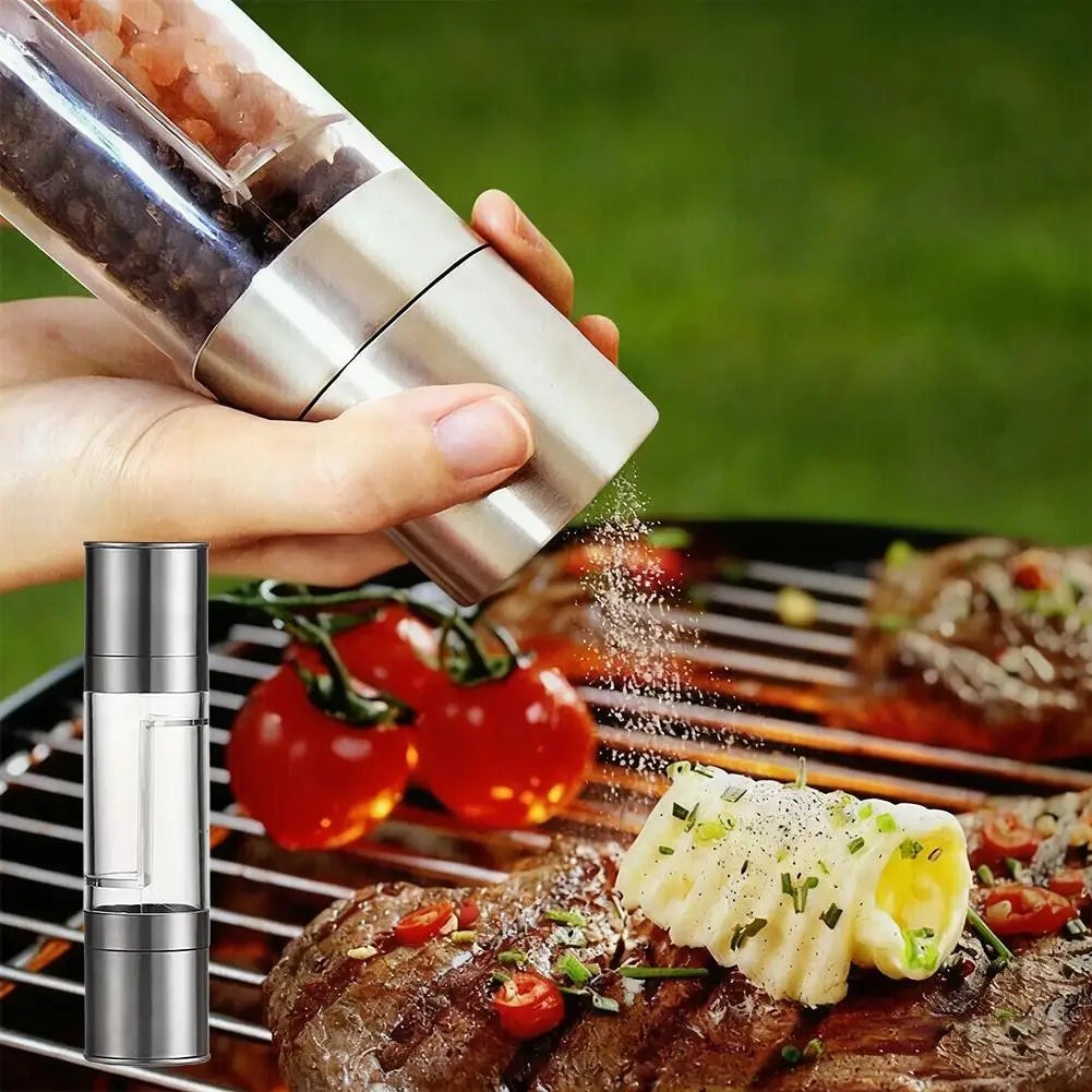 2-in-1 Salt & Pepper Grinder | Adjustable Ceramic Mill Spice Grinder QXL