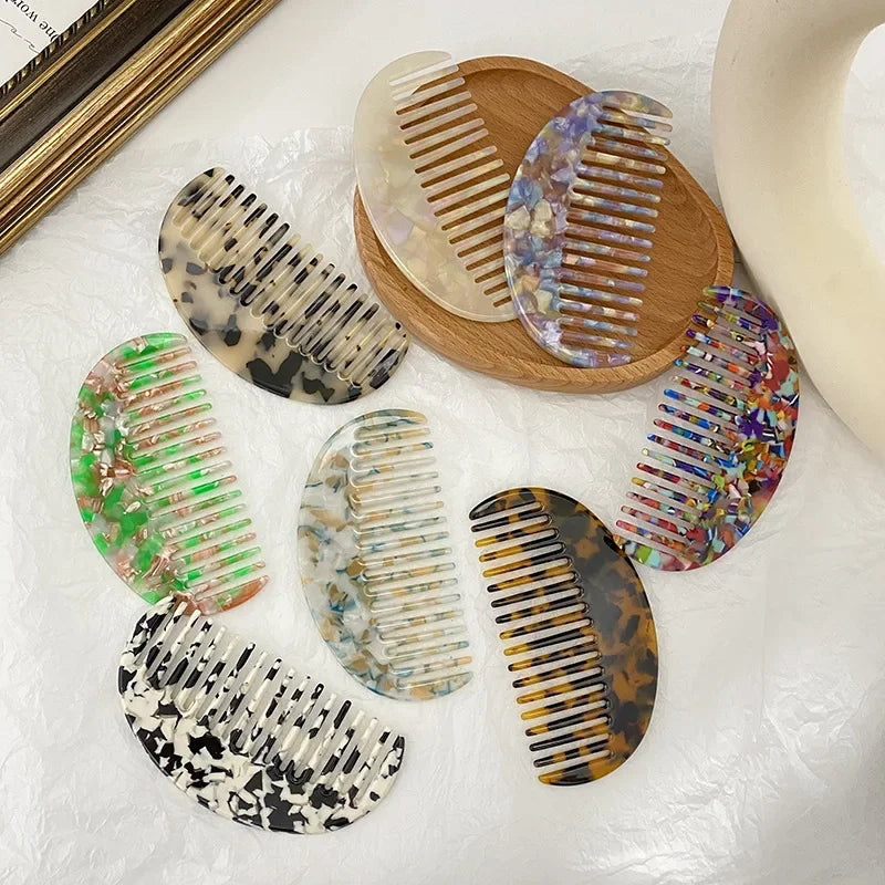 Colorful Acetate Hair Comb | Anti-Static Salon Styling Tool Hair Styling Comb QXL