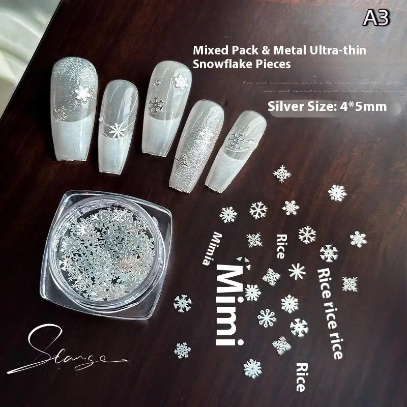 Winter Snowflake Nail Sequins | Christmas Nail Art Glitter Nail Art Sequins QXL A3