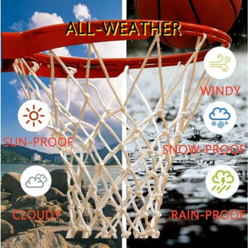 2-Pack Heavy-Duty Basketball Net Replacement – 12-Loop Hoop Basketball Net QXL