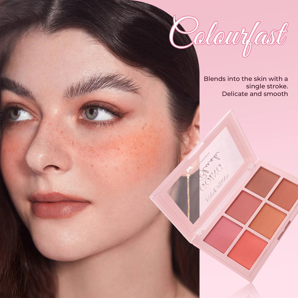 Handaiyan Matte Blush Palette – Contour, Highlight & Brighten Powder Blush Palette QXL