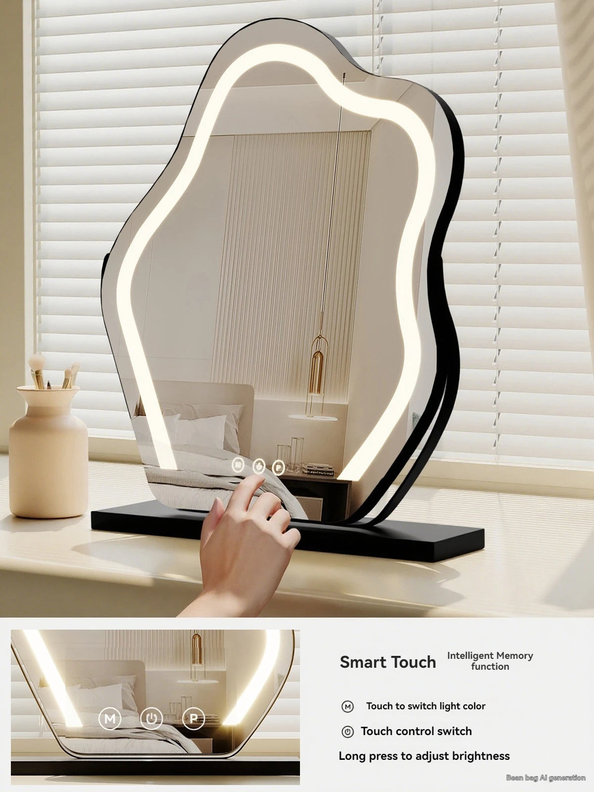 LED Cloud Makeup Mirror | Rotating Dressing Table Light LED Vanity Mirror QXL