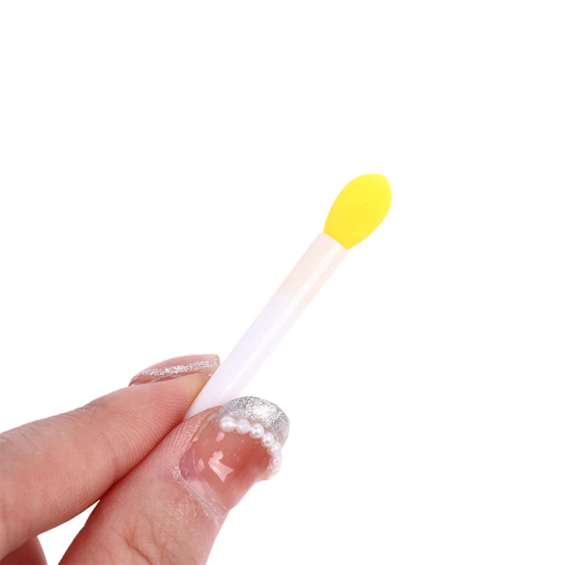 10-Pack Mini Silicone Lip Brush Set | Portable Applicators Lip Applicator Brush QXL